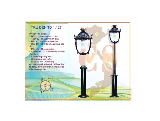 Trụ đèn sân vườn TD 1.127