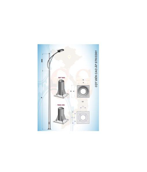 Trụ đèn cao áp STK/CD01