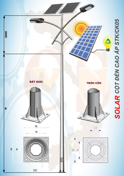 Cột đèn năng lượng mặt trời STK/CK05