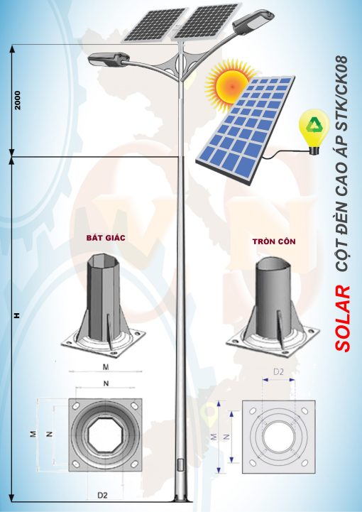 Cột đèn năng lượng mặt trời STK/CK08