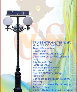 Cột đèn trang trí năng lượng mặt trời SOLAR/344/3