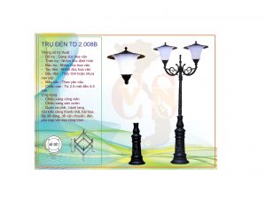 Trụ đèn sân vườn TD 2.008B