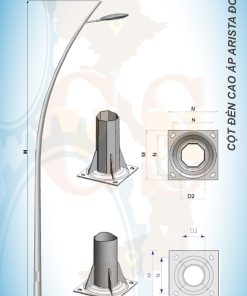 Cột đèn cao áp ARISTA đơn