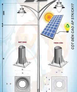 Cột đèn năng lượng mặt trời STK/Ck14