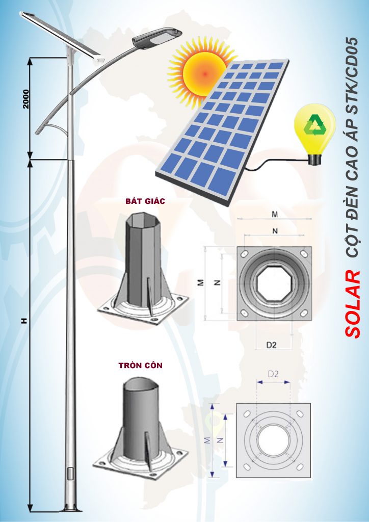 Cột đèn năng lượng mặt trời STK/CD05