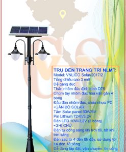 Trụ đèn trang trí năng lượng mặt trời SOLAR/2017/2